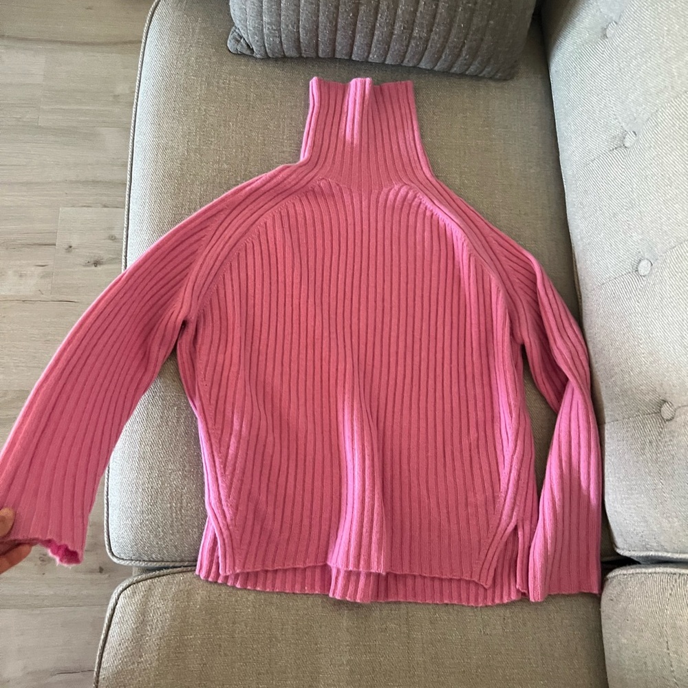 Maje Pink Cashmere turtleneck sweater